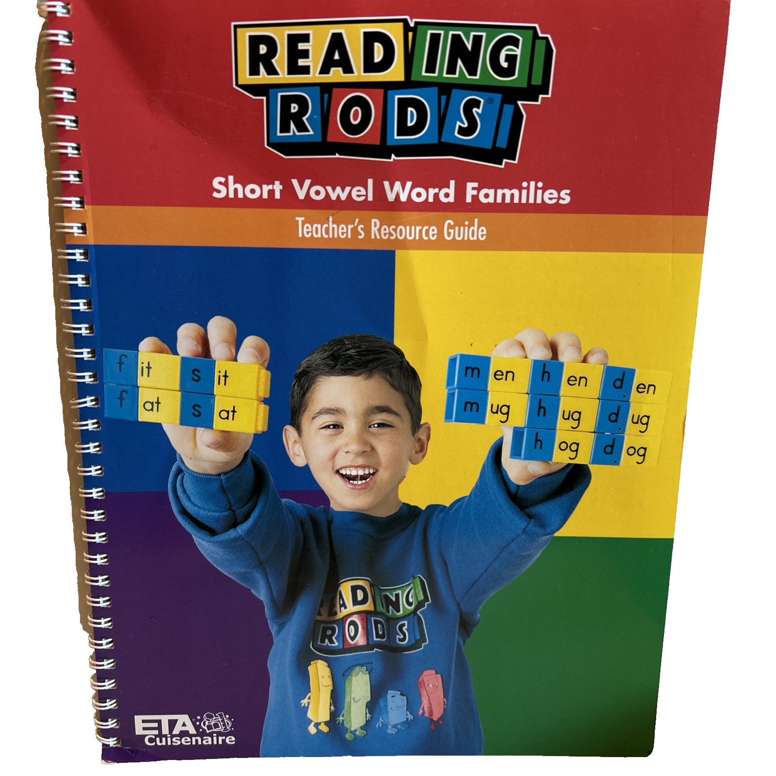 ETA Cuisenaire Reading Rods Short Vowel Word Family & 2 Letter Trays