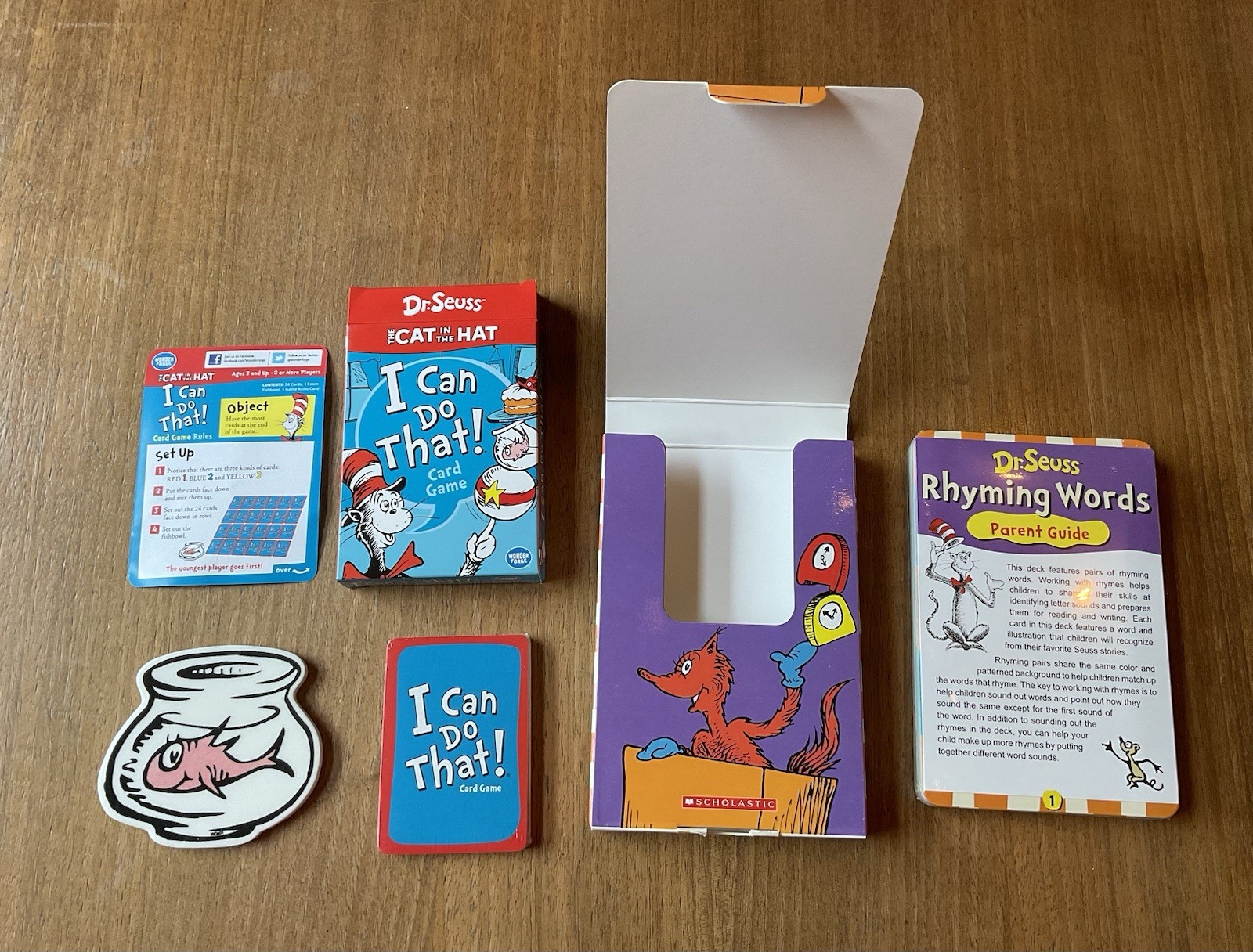 Lot of 7 Preschool Learning Card Games Dr Seuss Brain Quest Day Care Nursery