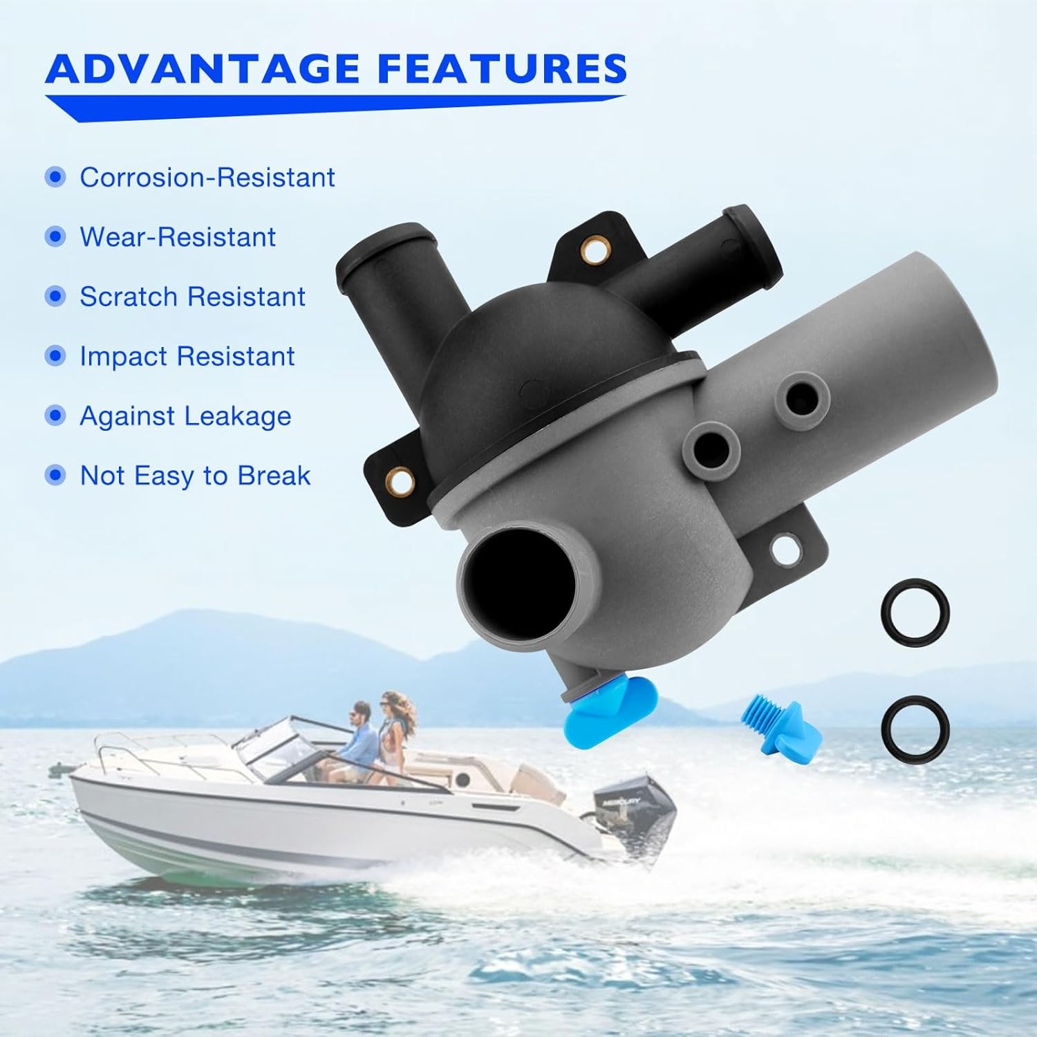 Water Drain Distribution Housings, Compatible with Mercury MerCruiser Mag 350