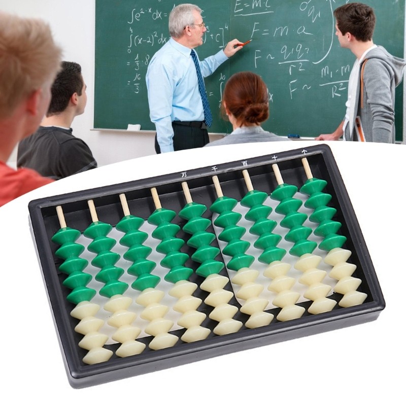 Portable ABS Abacus Math Education Calculator Professional 9-Digit ABS Abacus