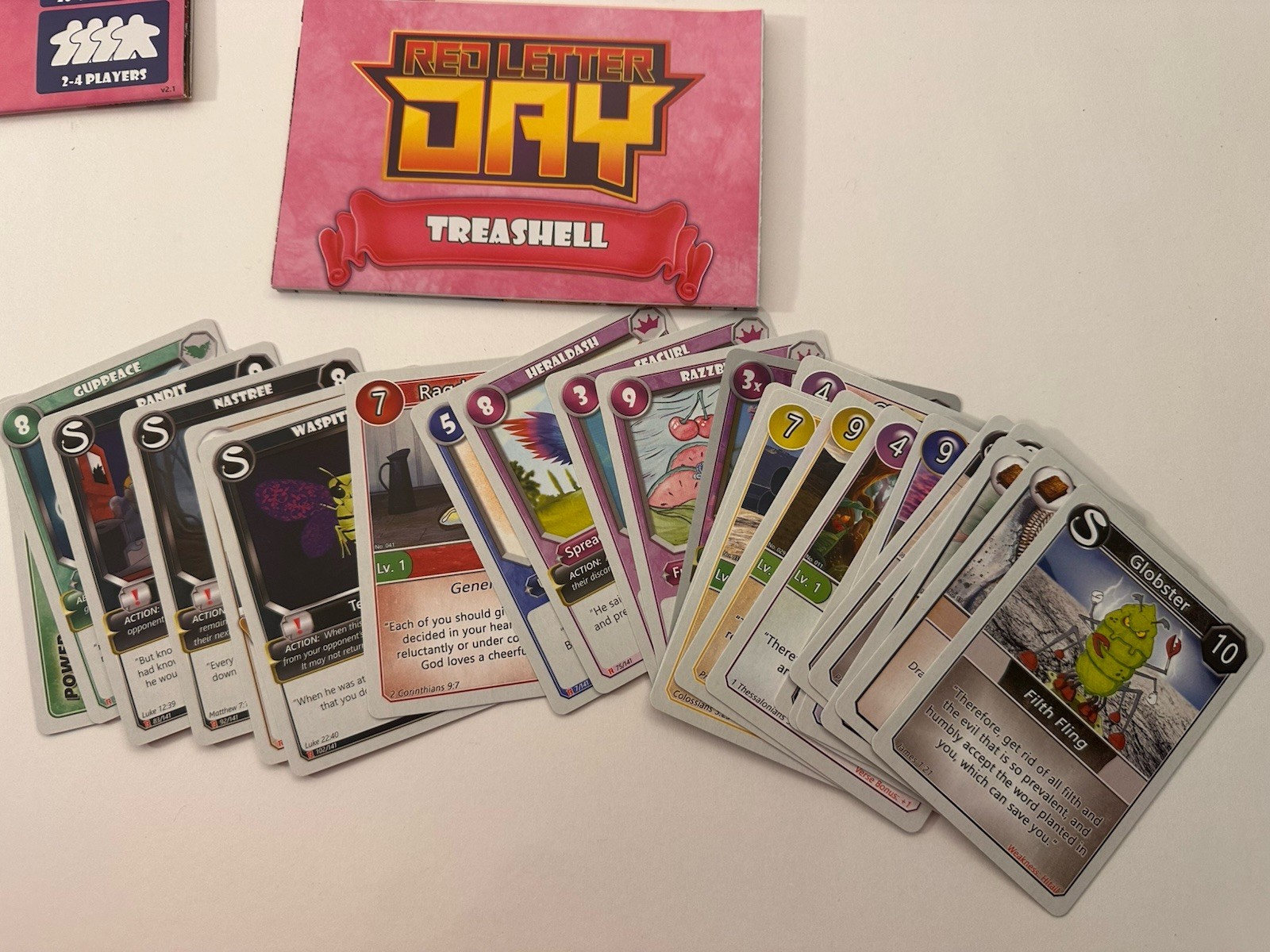 Animo Red Letter Day Treashell Strategy 54 Card Deck With Extra Cards Used