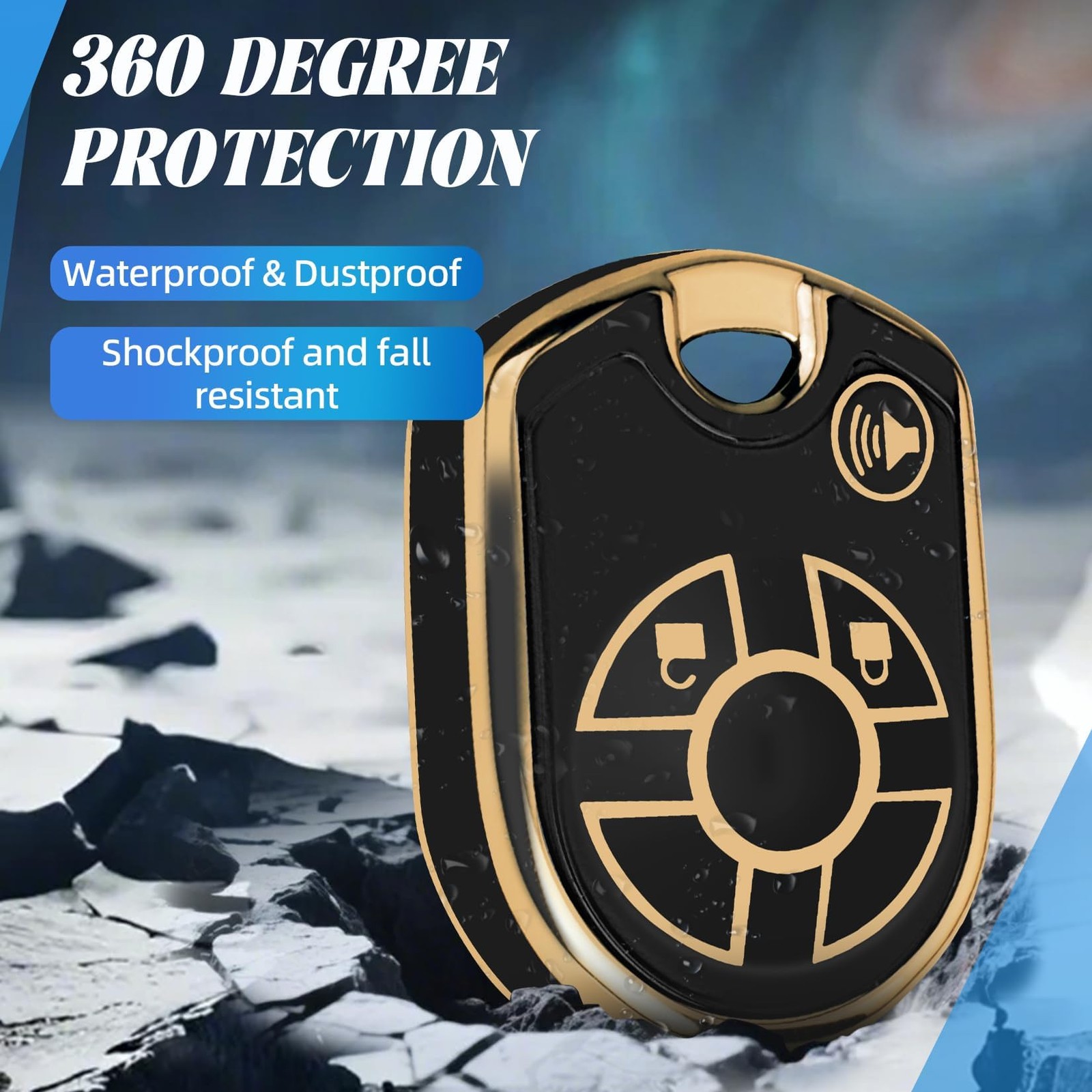 MILD EAST for Ford Key Fob Cover with Key Chain, Soft TPU Car Key Protector C…