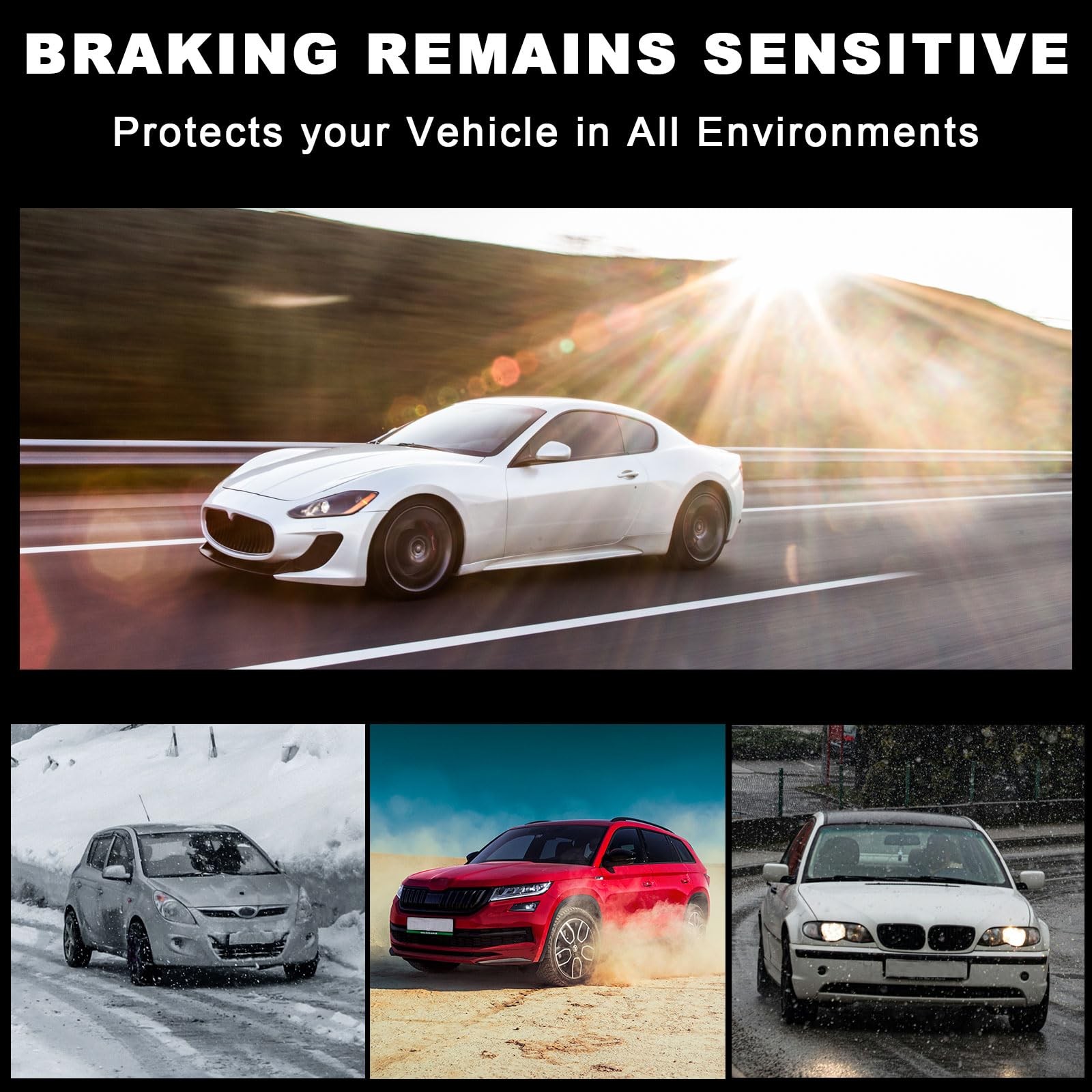 Front Rear Ceramic Brake Pads Kits fit brake pads for ford