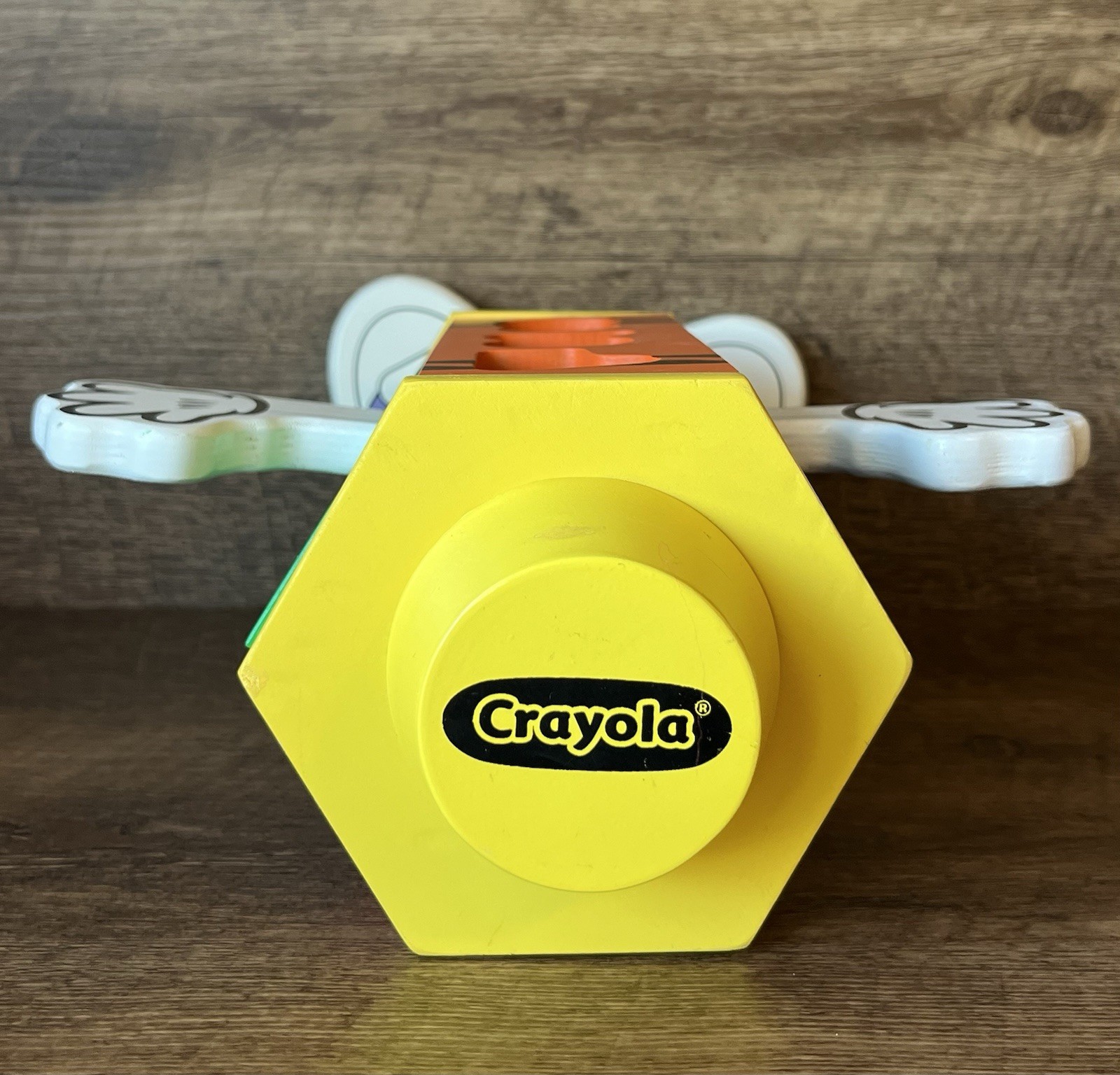 Crayola Learning Tower ABCs 123s Shapes Sorter Toy Colorful Wooden Pieces RARE