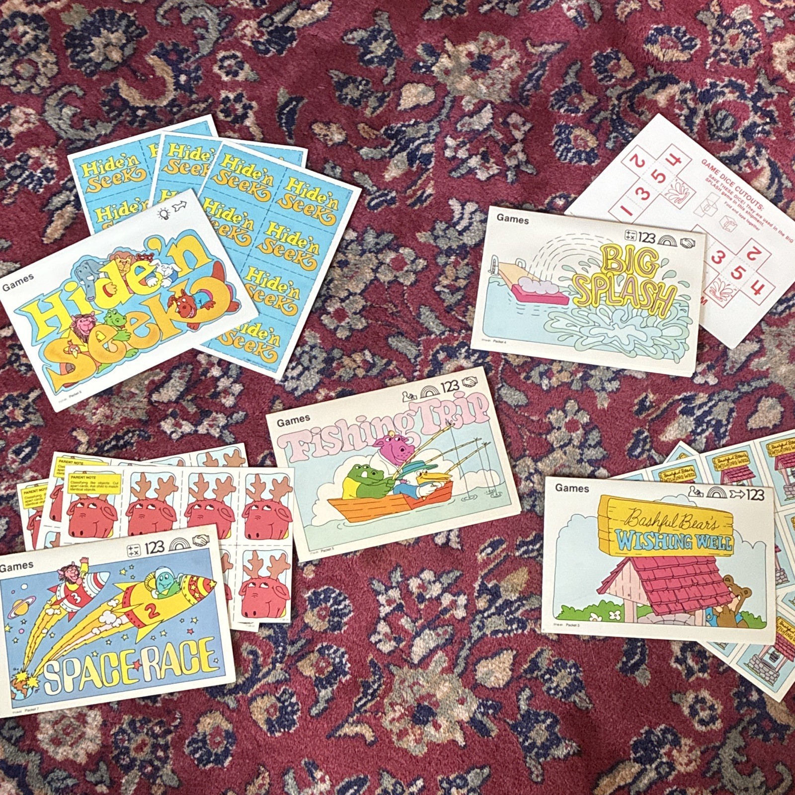 Vintage Classroom Posters & Educational Activities Lot 1981 Homeschool Class