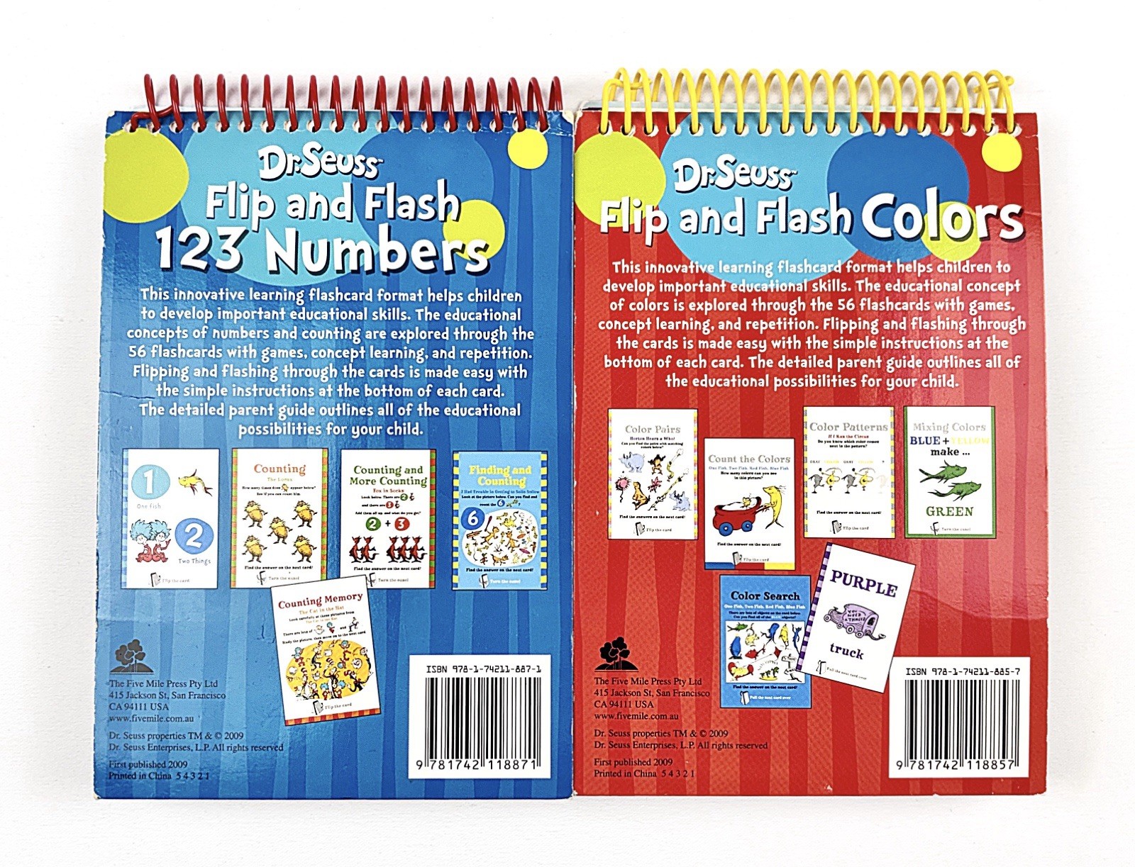 Dr Seuss Flip And Flash Cards Educational 123 NUMBERS COLORS Toddler Learning