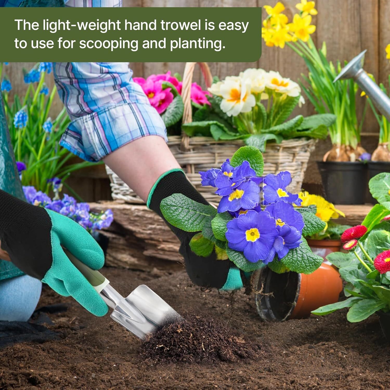 3 PCS Heavy Duty Aluminum Gardening Tool Set for Men & Women Including Hand