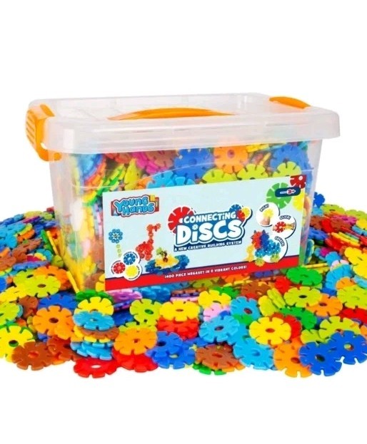 Creative Kids Flakes 1400 Piece Interlocking Plastic Disc Set STEM New Free Ship
