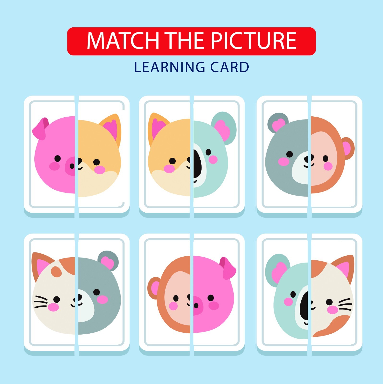 Montessori-Inspired Printable Match the Picture Cards, Educational Learning