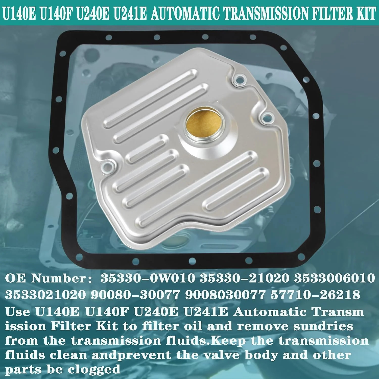 U140E U140F U240E U241E Automatic Transmission Filter Kit Compatible with1999-20