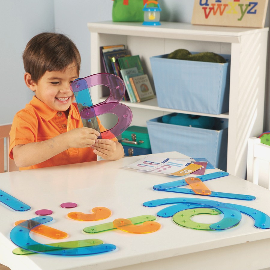 Learning Resources LRN8555 Letter Construction Set Colorful