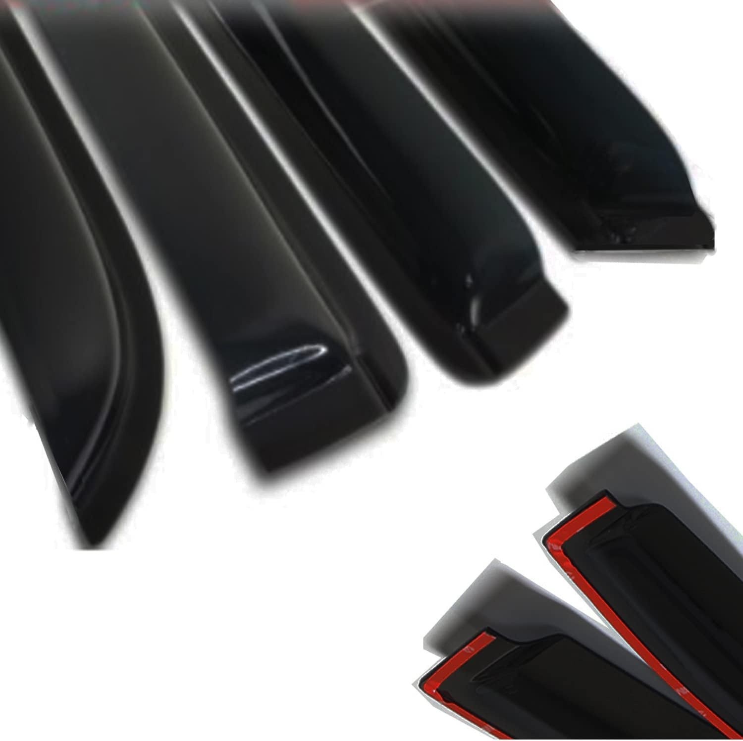 in-Channel Window Visors Rain Guards for 2016-2023 Toyota Tacoma Double Cab,