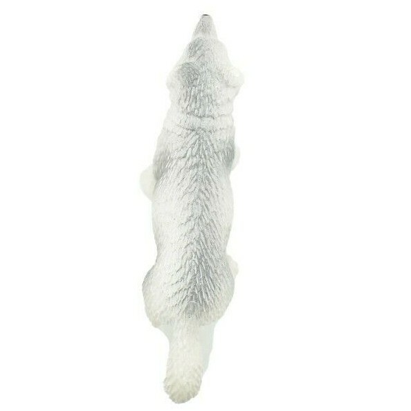 Fox, Arctic, White, Plastic Animal, Educational, Toy, Kids, Realistic 3″ OK21