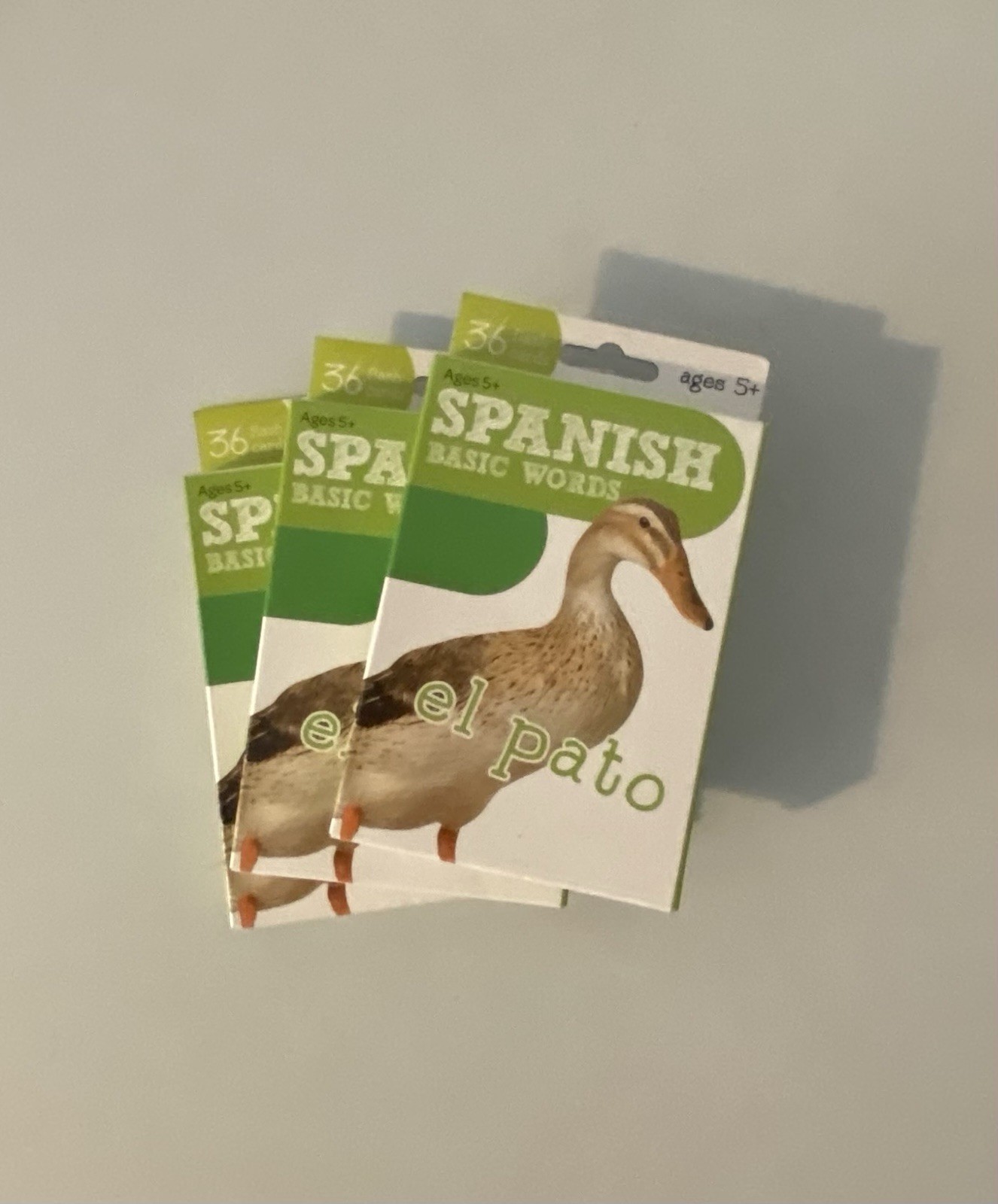 Spanish Basic Words Flash Cards. 3 Boxes Included 36 Cards In Each. New!