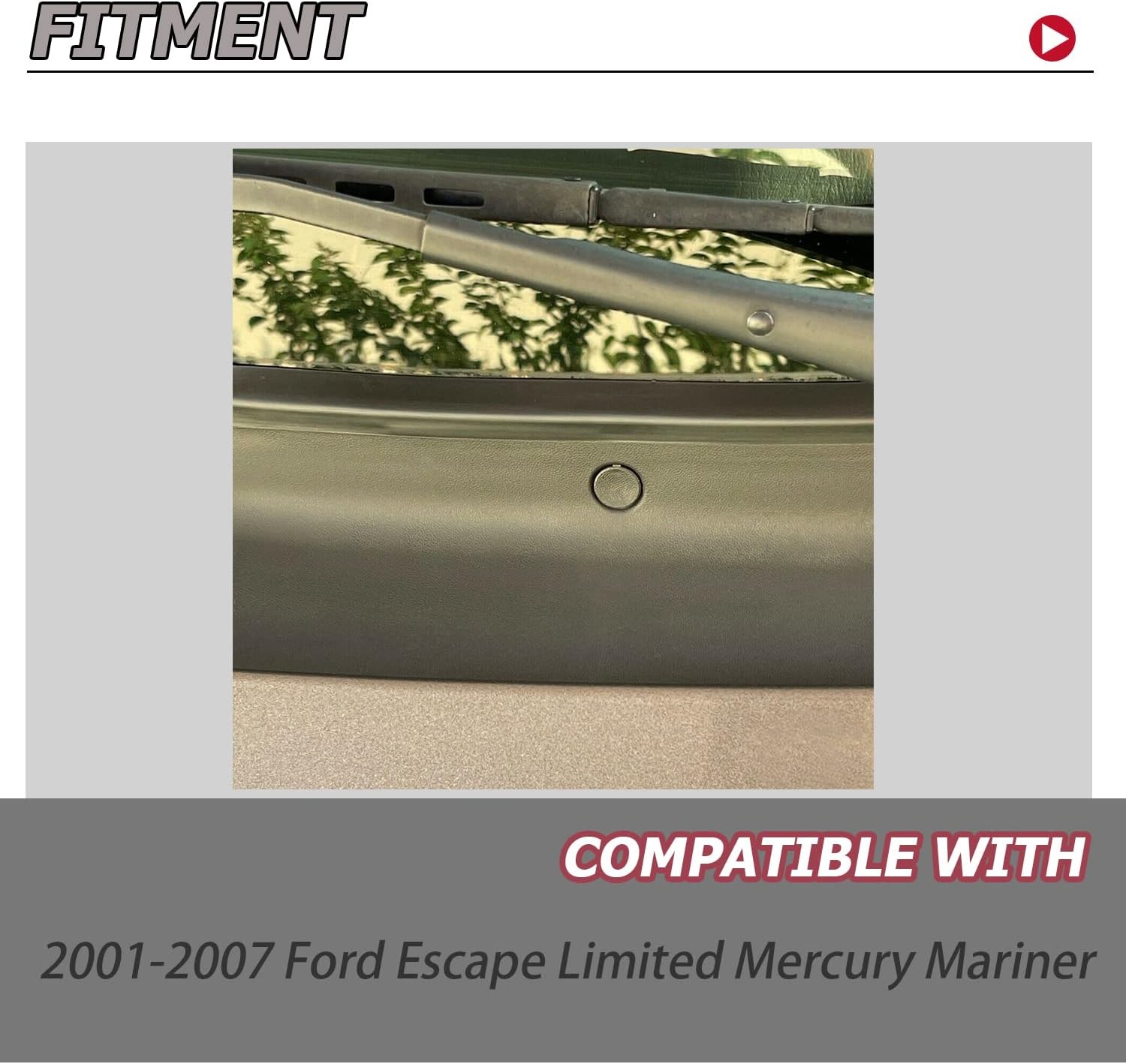 HECASA Wiper Cowl Grille for 2001-2007 Ford Escape Set of 2
