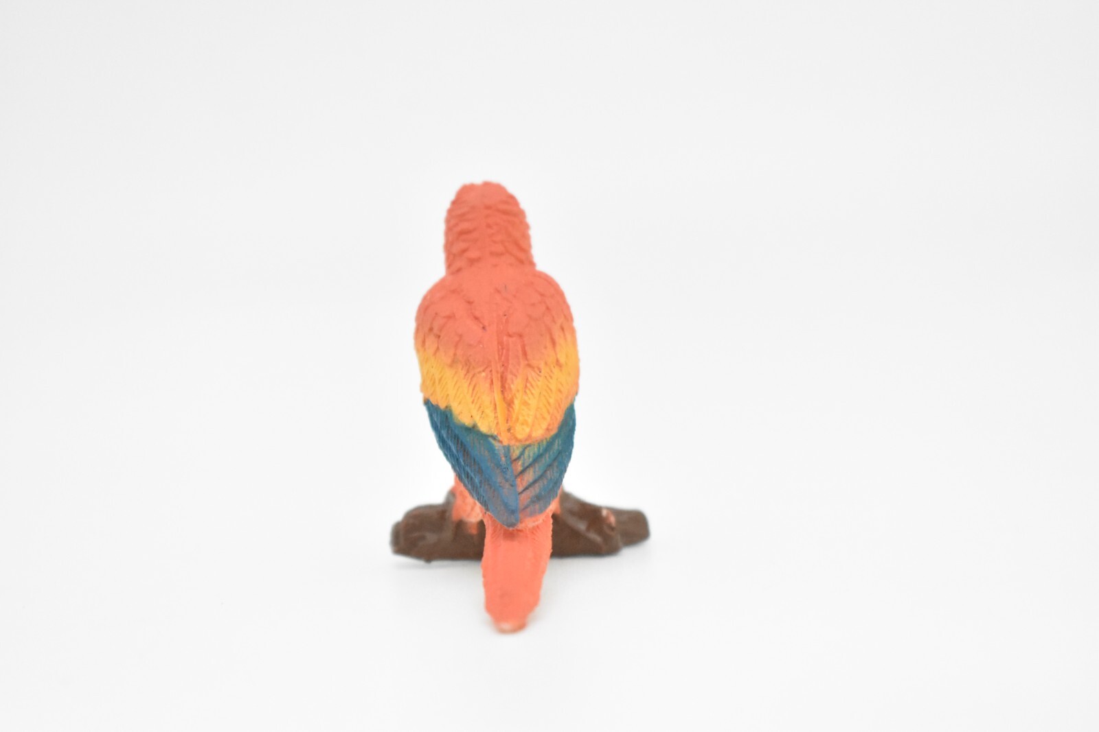 Parrot, Very Nice Rubber Reproduction, Hand Painted Toy 2 1/2″ F617 B131