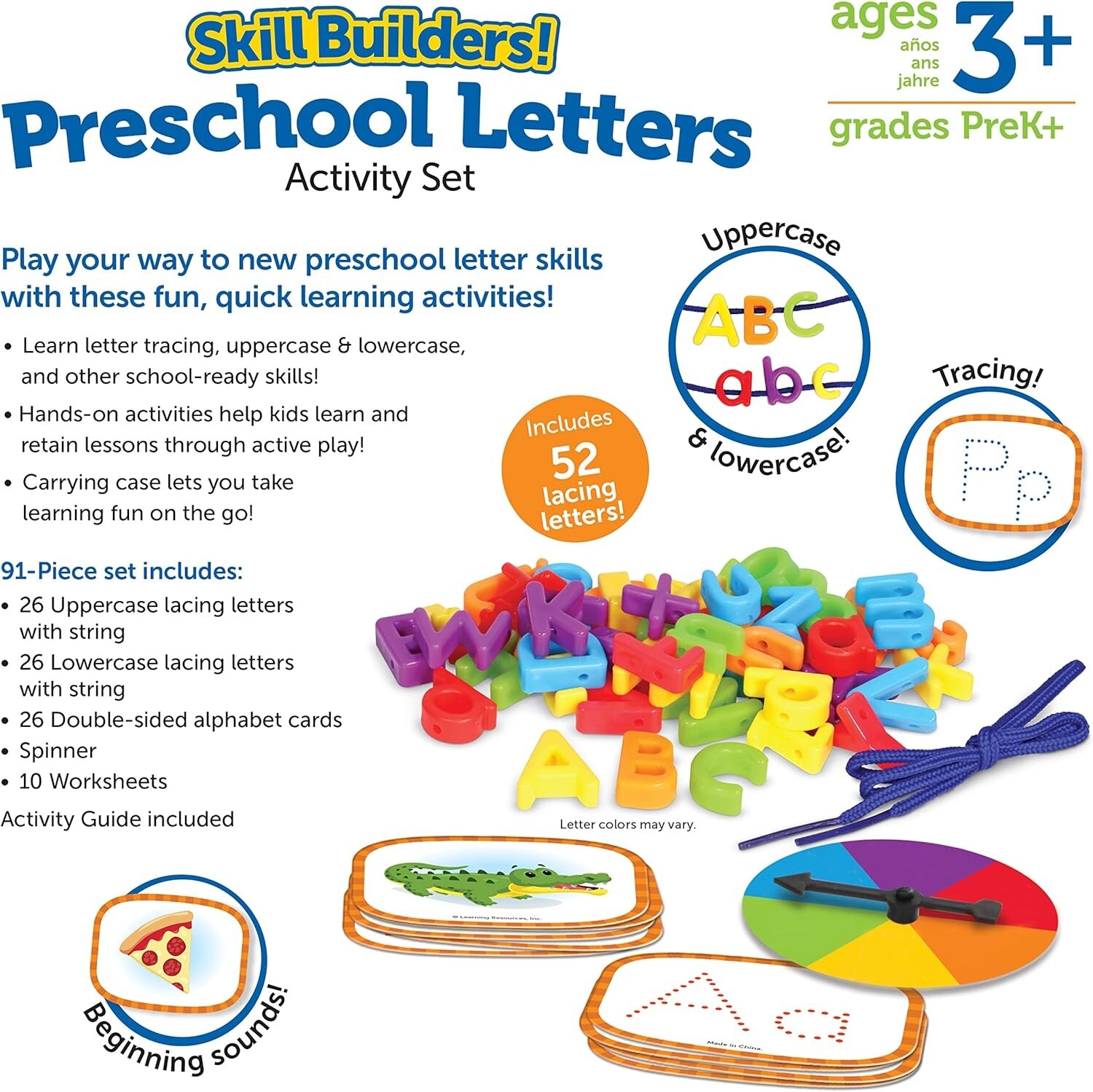 Learning Resources Skill Builders! Preschool Letters Multicolor (LER1244)