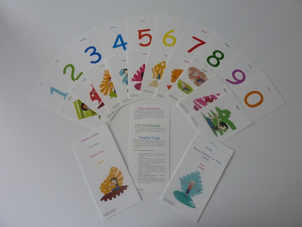 NEW!!! Number Yoga Flashcards by author Lisa Roberts