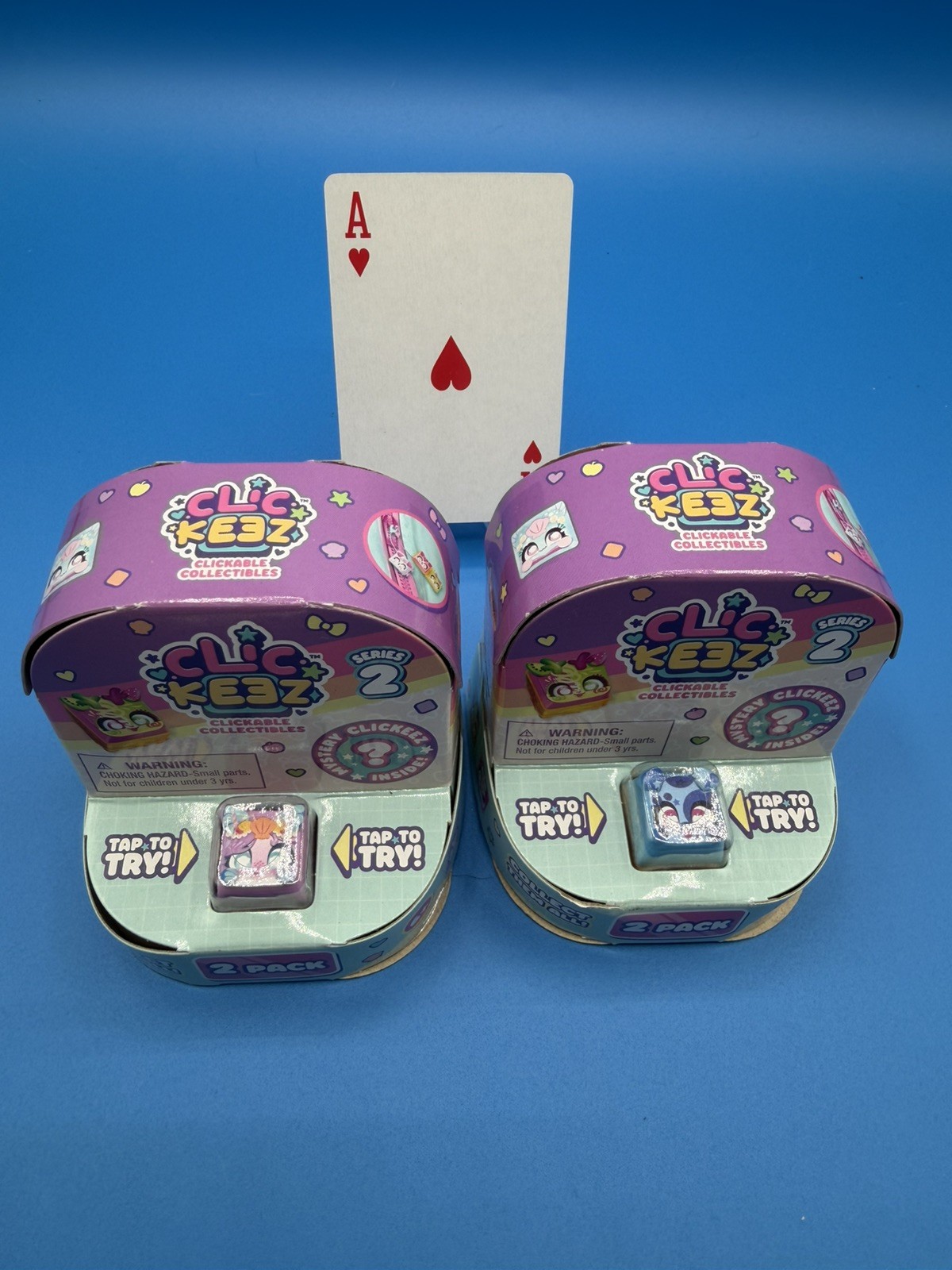 Bundle of 2 Clickeez Series 2 Clickable Collectible Toy 2-Pack Mystery Blind Box