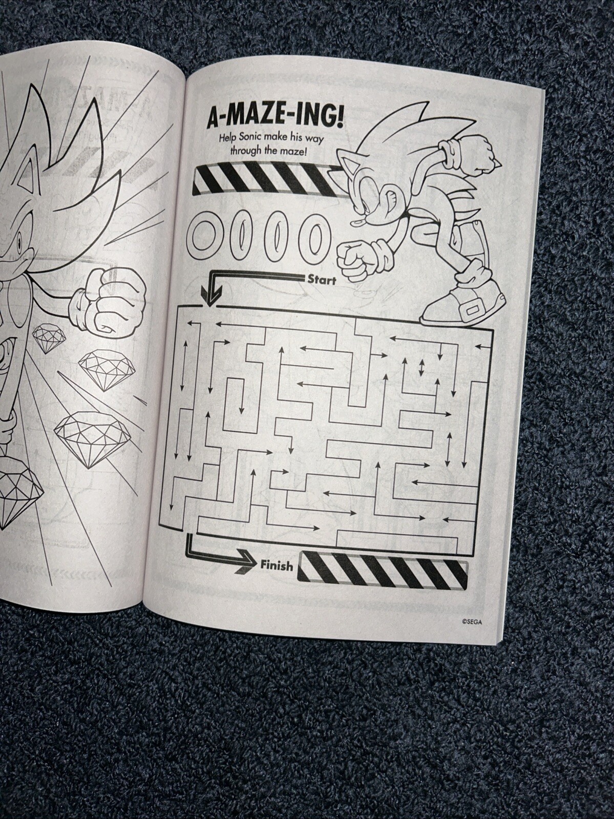 Sonic The Hedgehog Jumbo Coloring & Activity Book New Bendon Made In USA