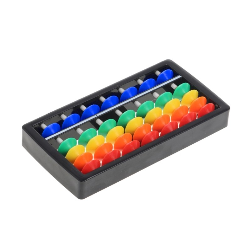 Mathematics 7 Digits Rainbow Abacus Toy Math Operations Learning Aid for Child