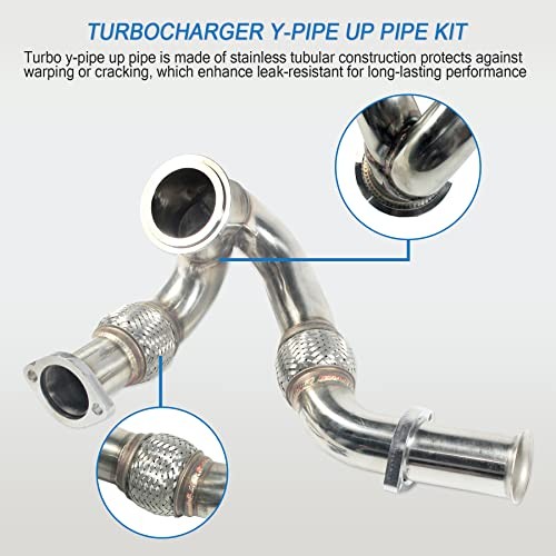 JDMSPEED New Turbocharger Y-Pipe Up Pipe Kit With Gasket Replacement For Ford