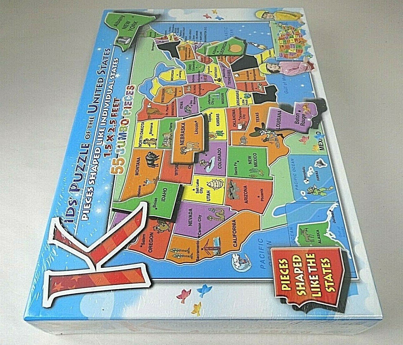 United States Kids Puzzle 55 Jumbo Pieces New in Box