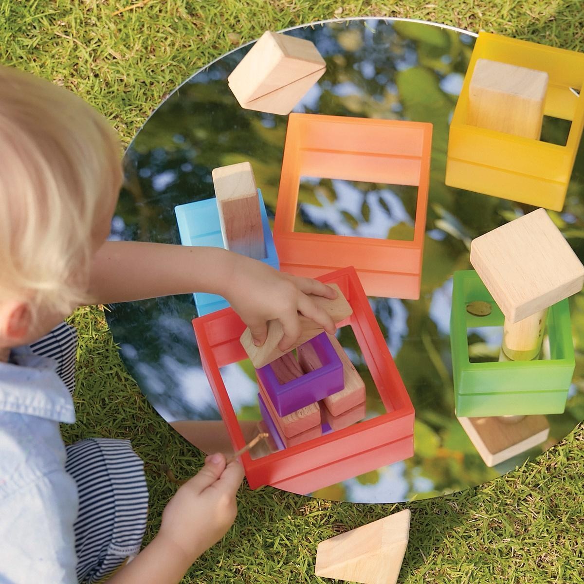 Kaplan Early Learning Discovery Squares – Rainbow – 6 Pieces