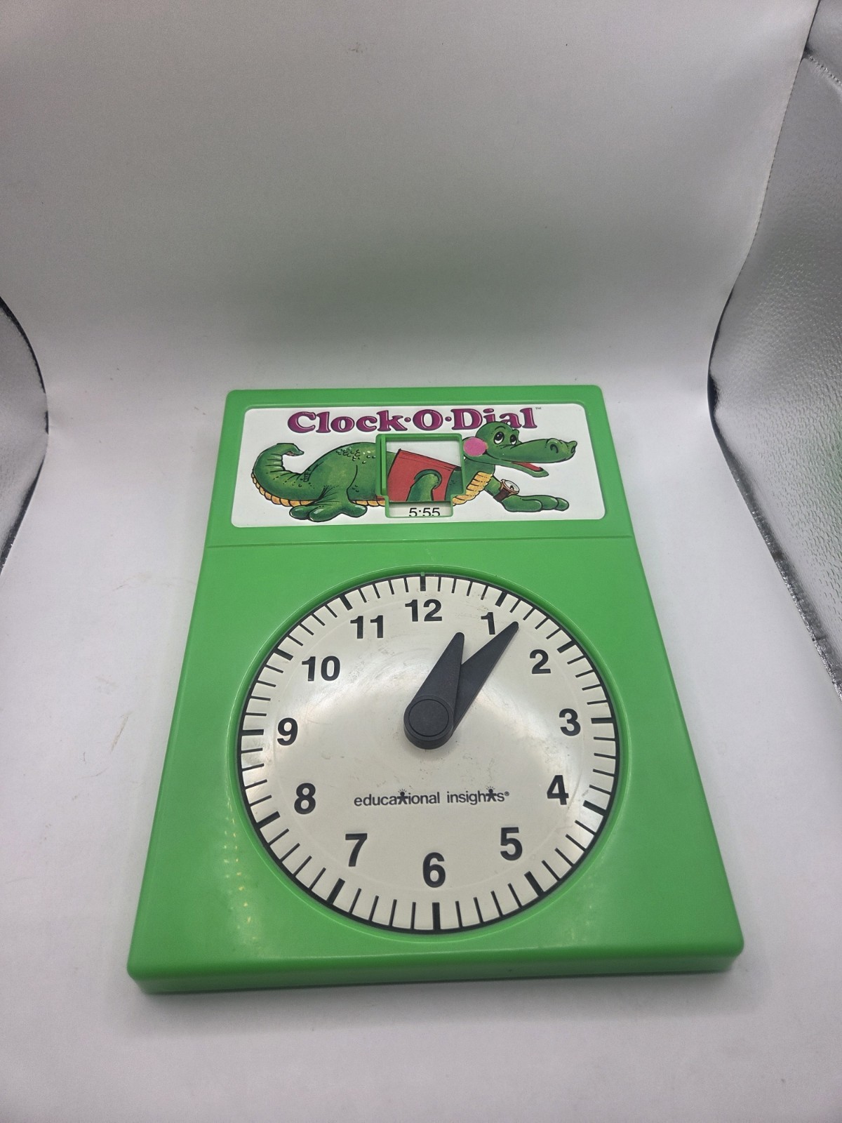 Vint. Clock O Dial Educational Best Toy Analog Time Teaching Set of 4 wheels 80s