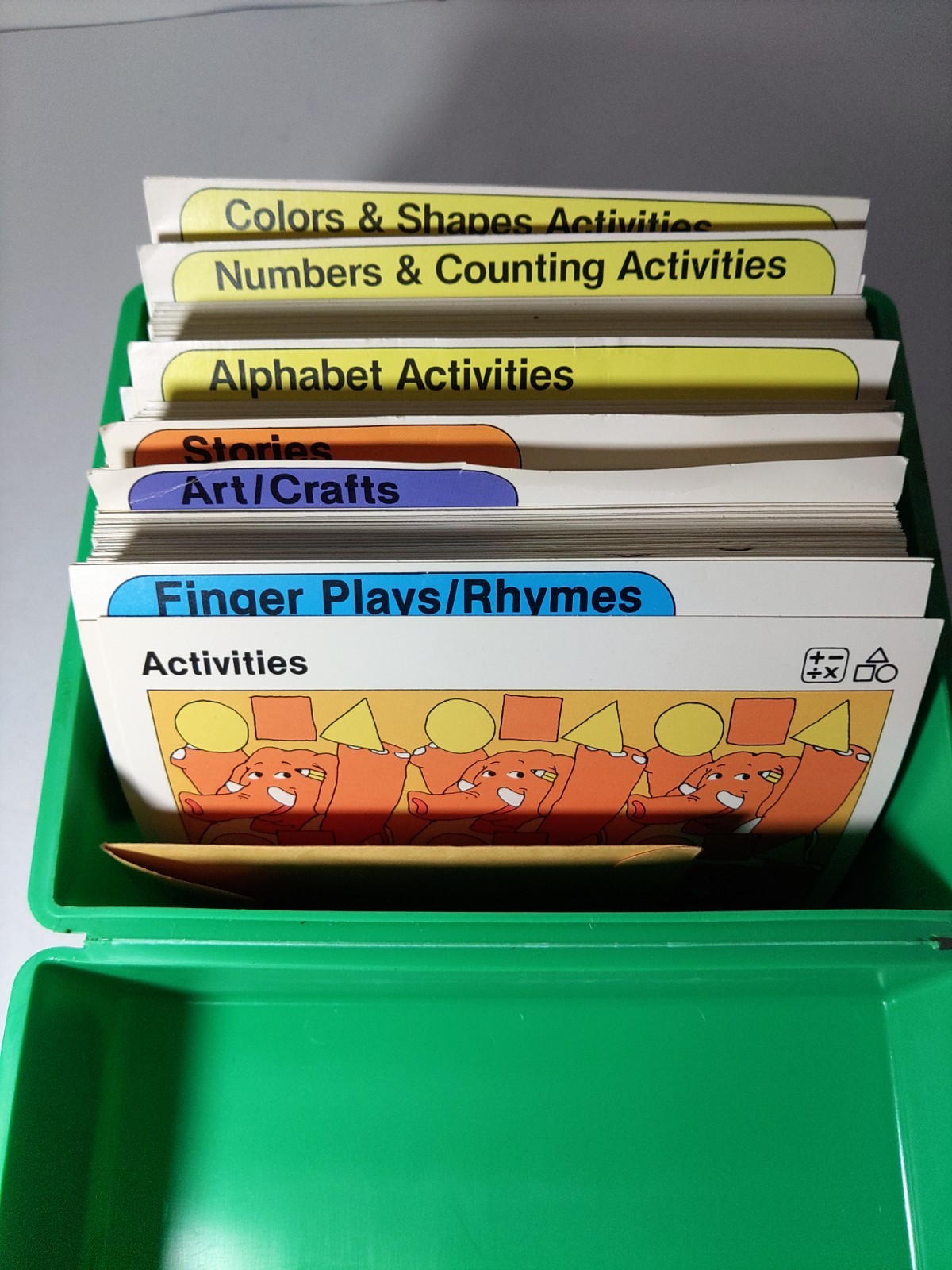 Vintage Sweet Pickles Preschool Program Learning Case Activity Bus With Cards