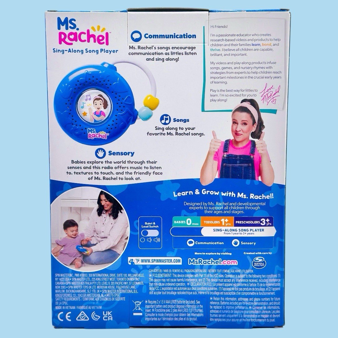 Ms. Rachel Electronic Sing Along Song Player with 14 Interactive Musical Sounds