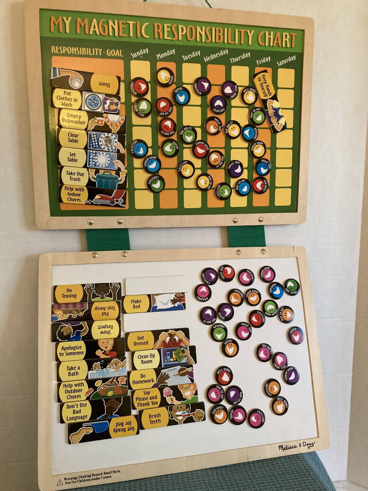 Melissa And Doug My Magnetic Responsibility Chart Kids Educational Organize A18