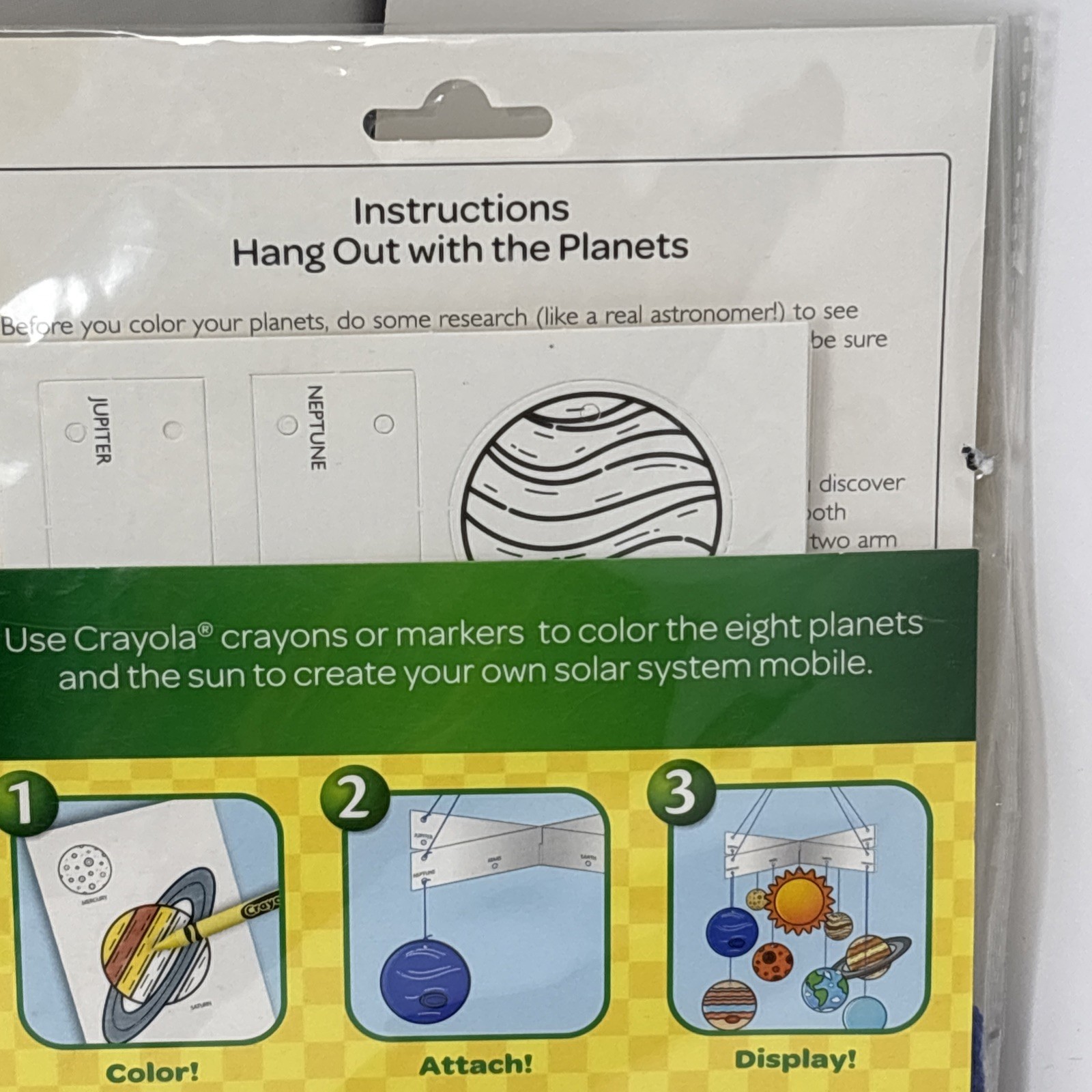 Crayola Color the Solar System Mobile Age 5+, Punch-Out w String