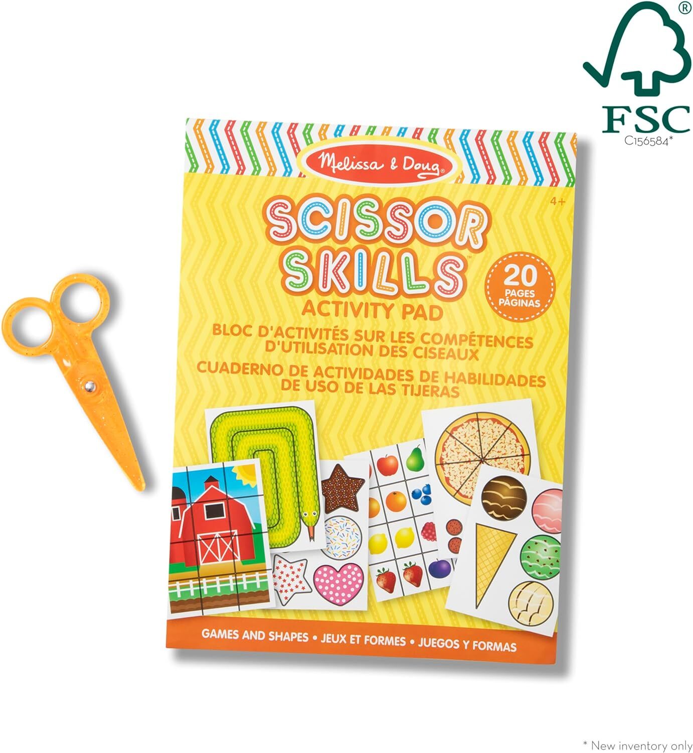 Melissa & Doug Scissor Skills Activity Book With Pair of Child-Safe Scissors (20