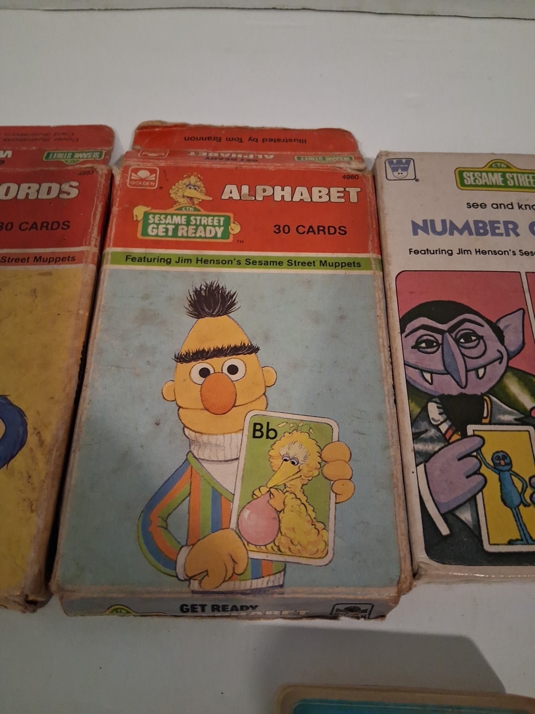 Lot Of Sesame Street Flashcards Words Alphabet Numbers Guess Who (14)