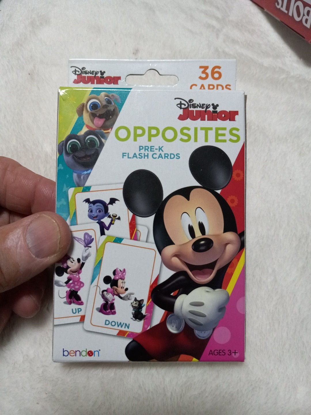Disney Jr. Mickey Mouse & MORE! Opposites Pre-K Flash 36 Multi-Colored Cards