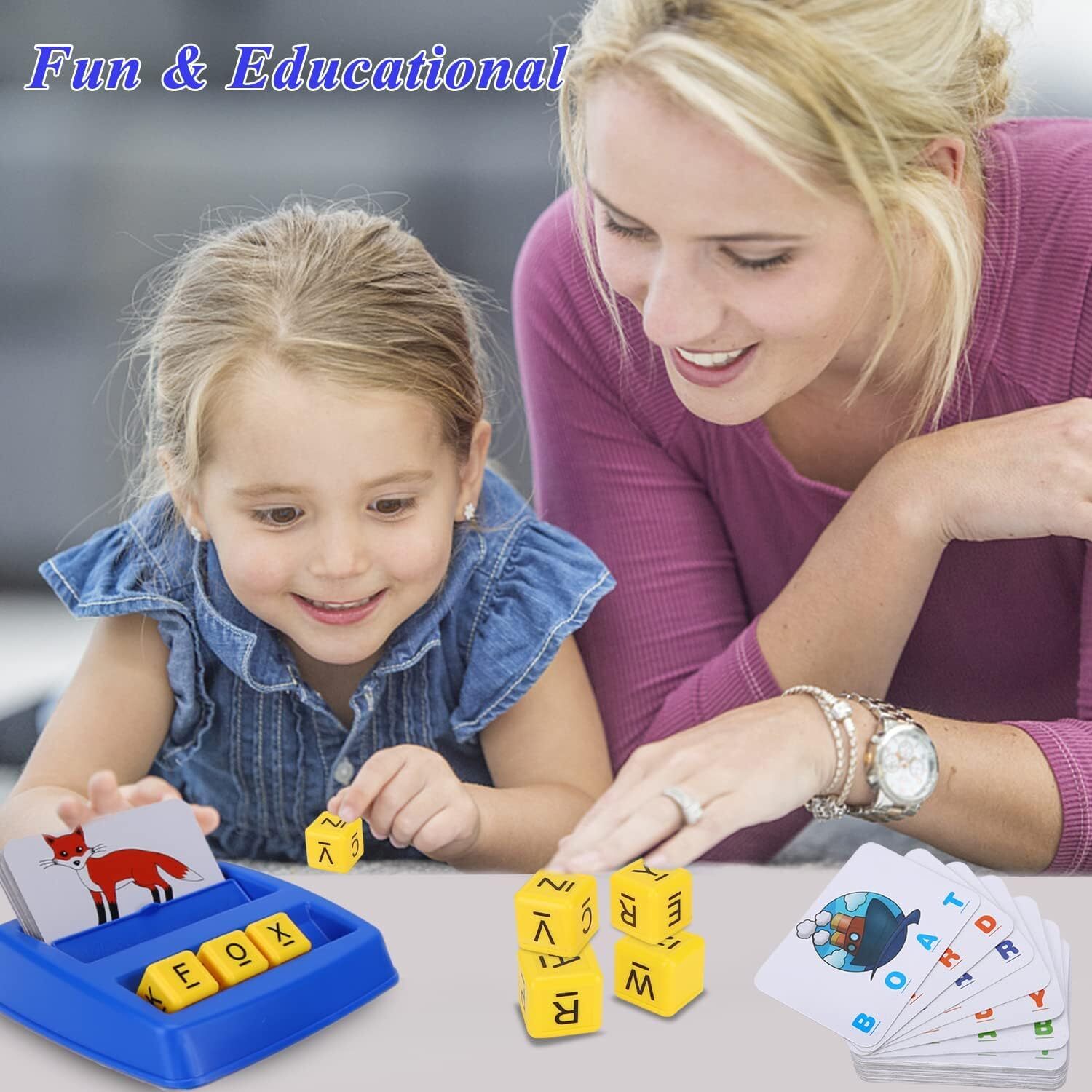 Matching Letter Spelling Games Educational Learning Toys for Kids Boys Girls