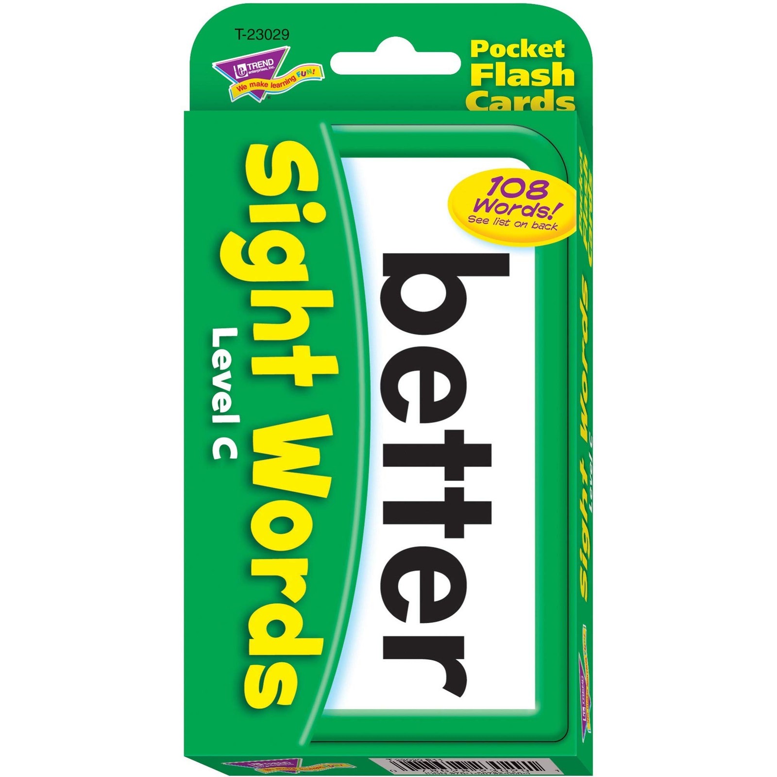 Sight Words Level C Pocket Flash Cards
