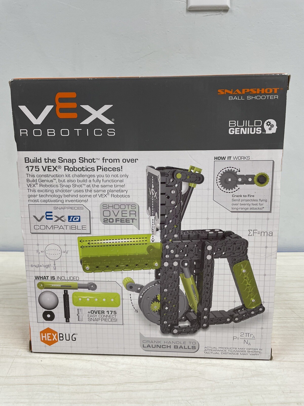 HEXBUG – VEX Robotics Snap Shot Ball Shooter Contruction Kit 14+ NIB