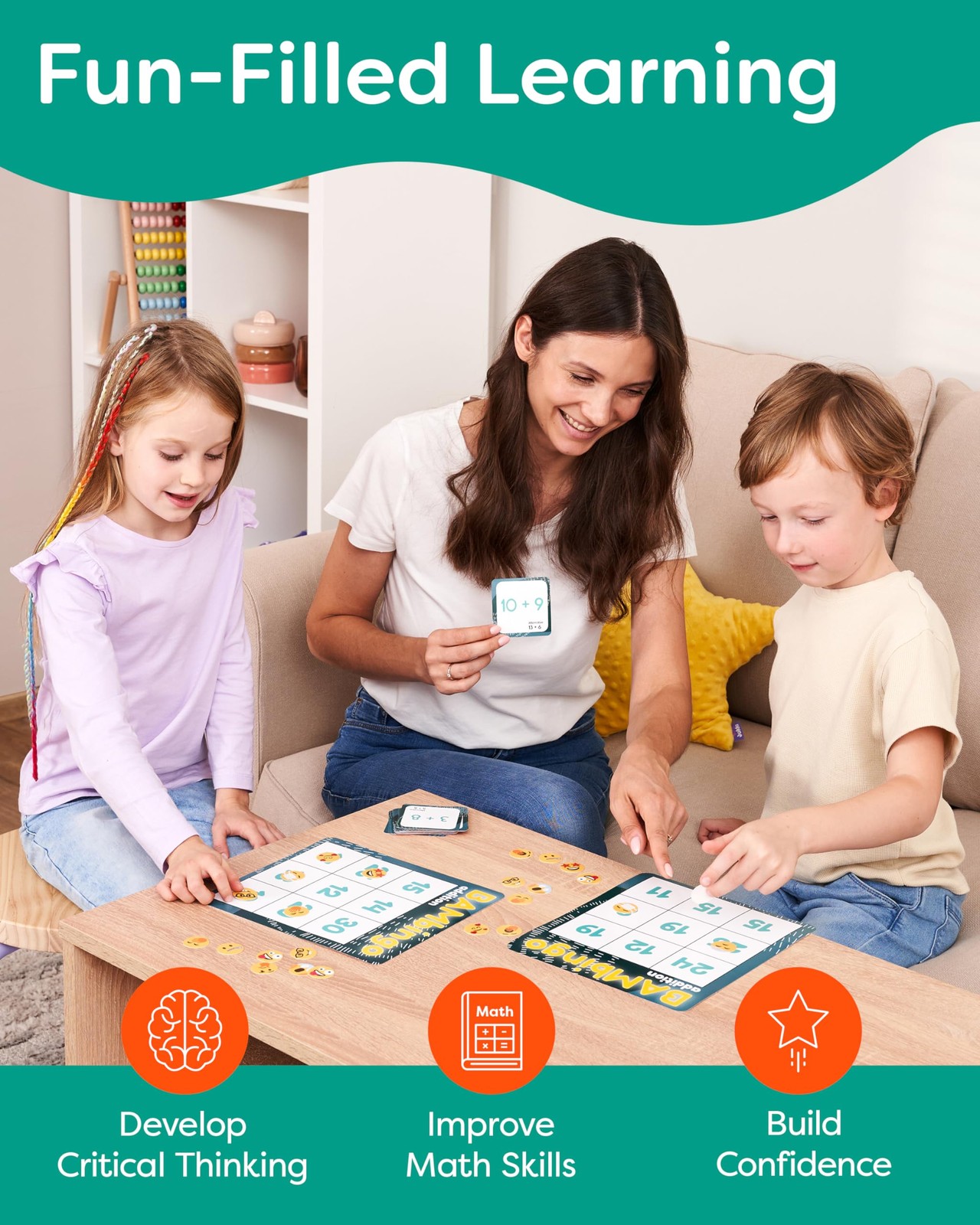 Addition and Subtraction Facts Bingo Game – 1st 2nd & 3rd Grade Educational M…