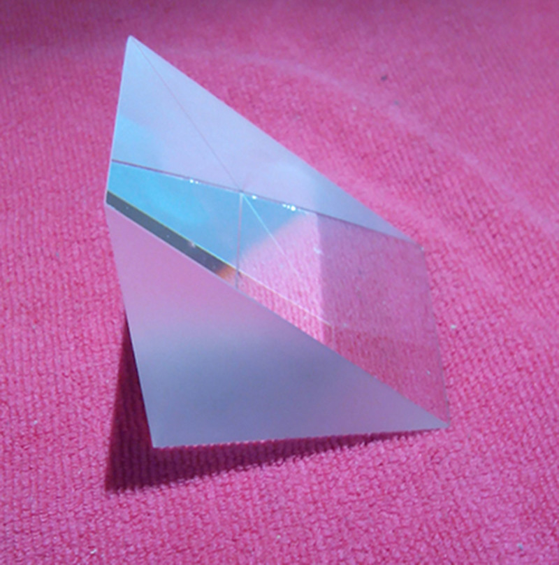 50x50x50mm K9 Optical Glass Right Angle Prism For Optical Experiment 1pc