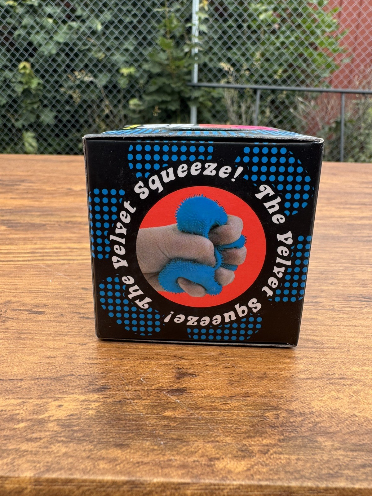 Schylling NeeDoh Fuzz Ball Flower Power Velvet Squeeze AUTHENTIC Blue edition