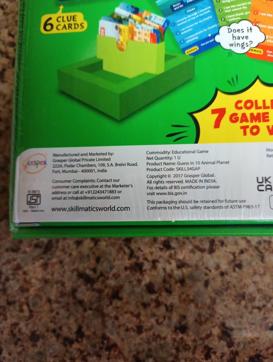 Skillmatics Guess in 10 Animal Planet Card Game Brand New Sealed