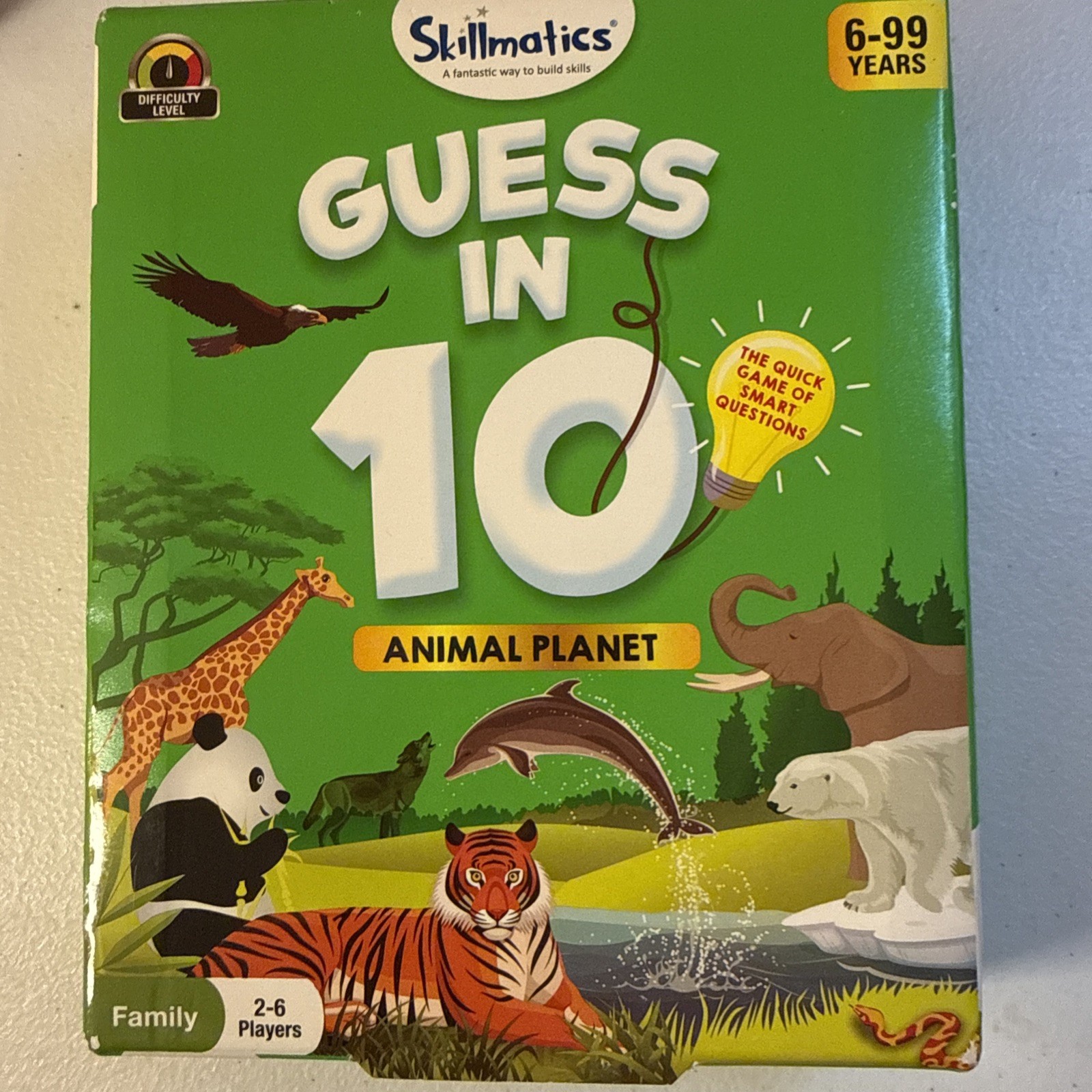Skillmatics GUESS IN 10 Animal Planet ~Family Card Game 2-6 Players 6+ ~COMPLETE