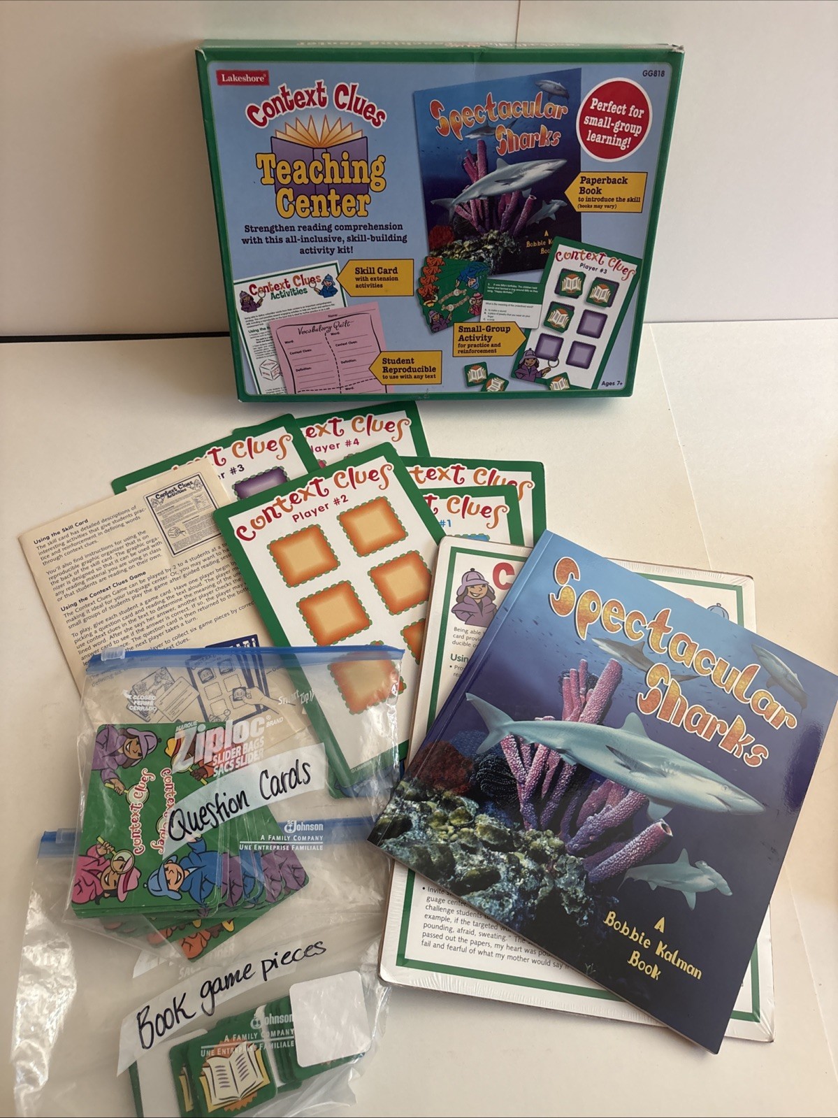 Learning Center Lakeshore Activity Set Lot Of 11 Games 4-9 Homeschool Education