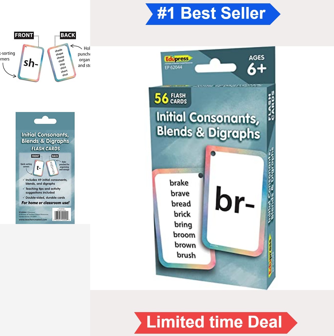 Initial Consonants Blends Digraphs Flash Cards 56 Double Sided Classroom