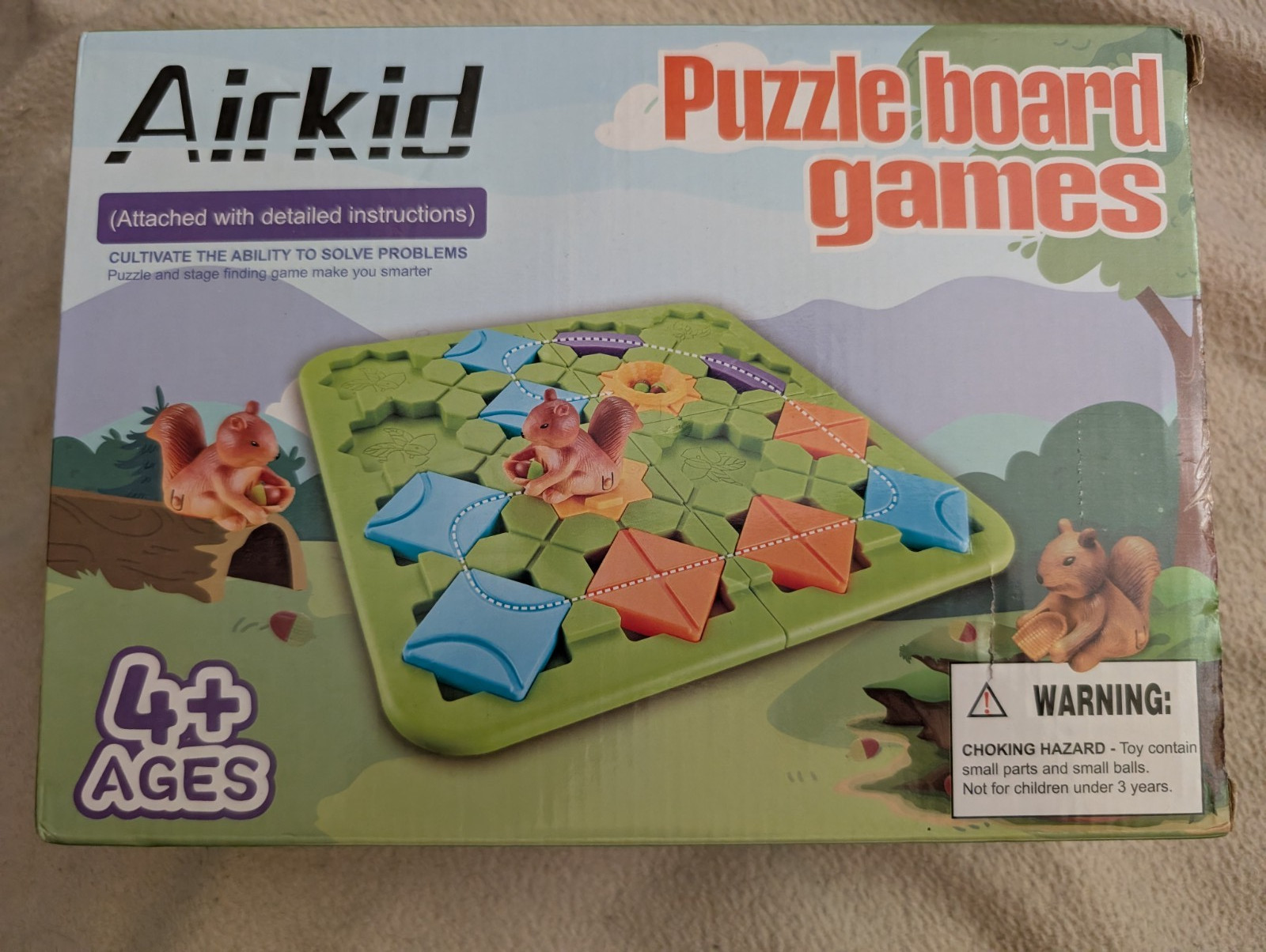 Airkid Puzzle Board Game Educational Toy 3D Maze Logic Challenge 4+ Kids
