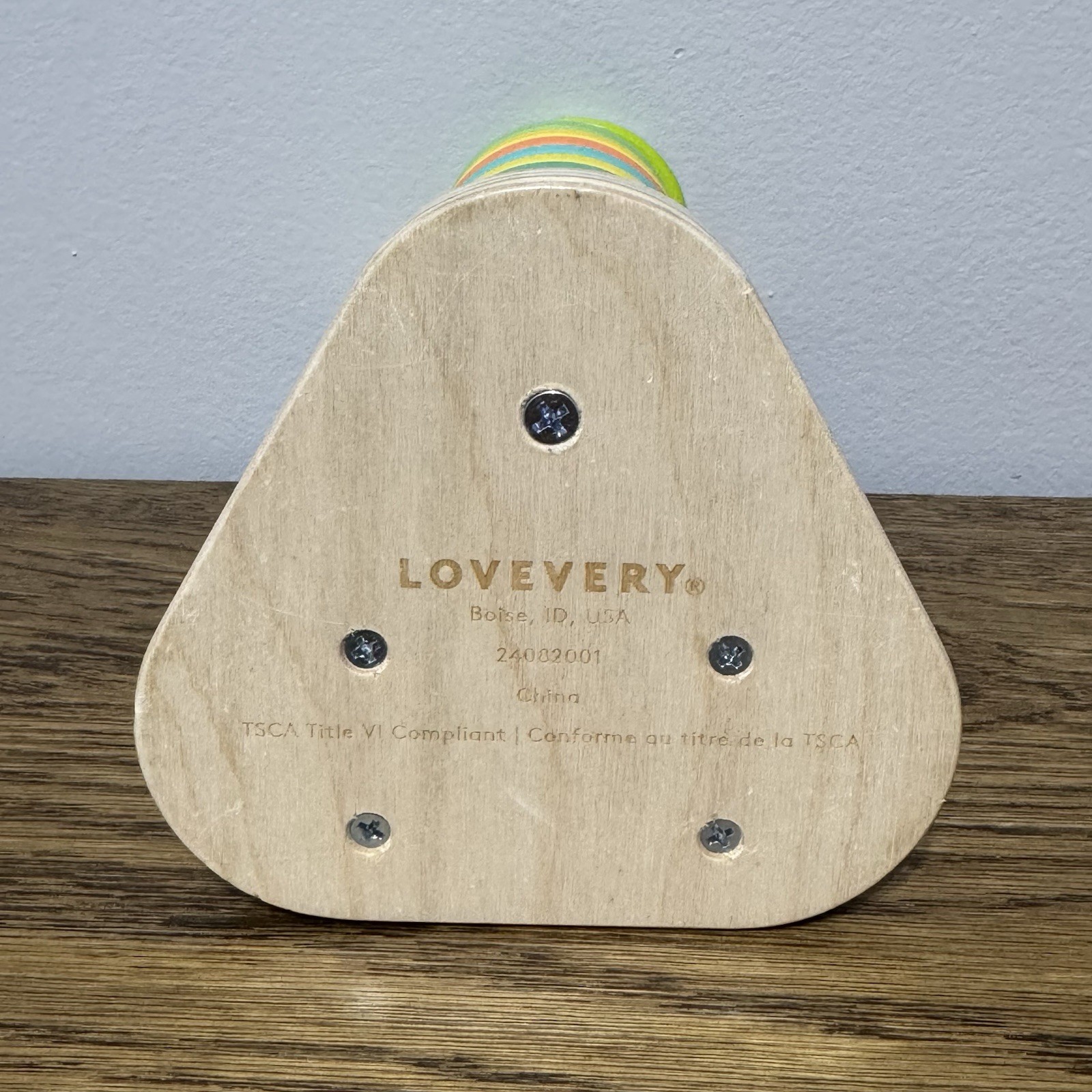 Lovevery Babbler Play Kit…Wooden Stack And Slot Baby Toy Ring Drop