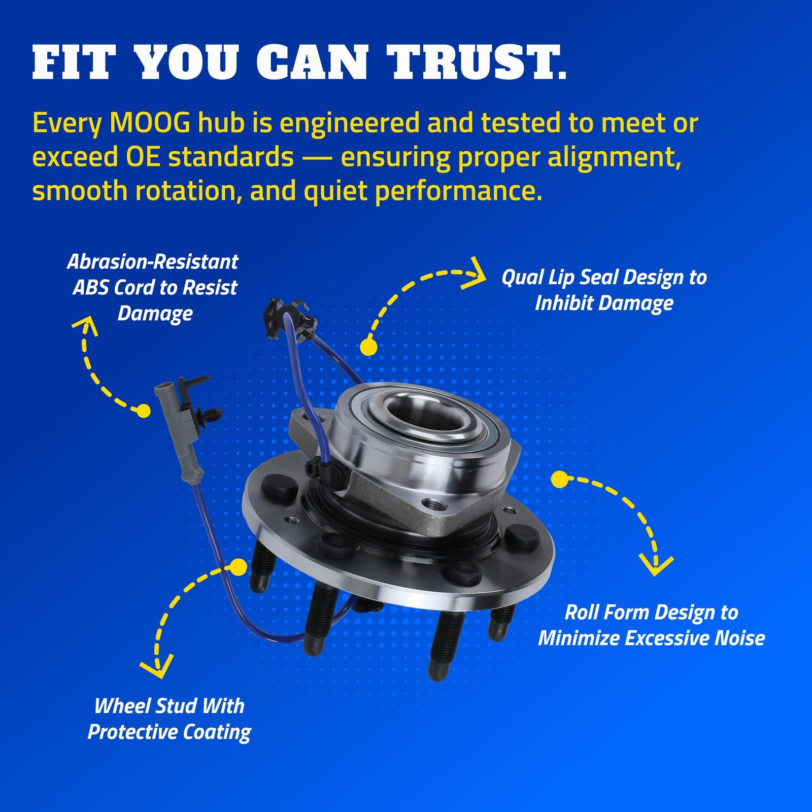MOOG 515101 Wheel Bearing and Hub Assembly for Dodge Ram 2500