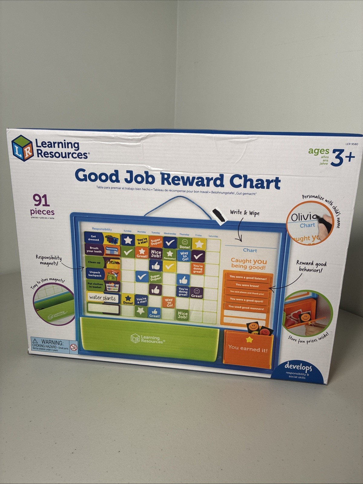 Kids Reward Chart Good Job Learning Resources Homeschool Chores (Opened box)